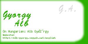 gyorgy alb business card